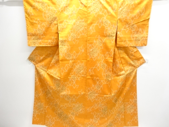 JAPANESE KIMONO / UNUSED TSUMUGI / ASANOHA & FLOWER 